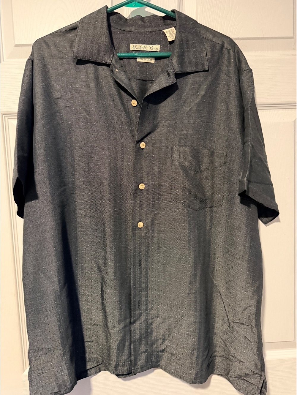 Batik Bay dark short sleeve button-front shirt